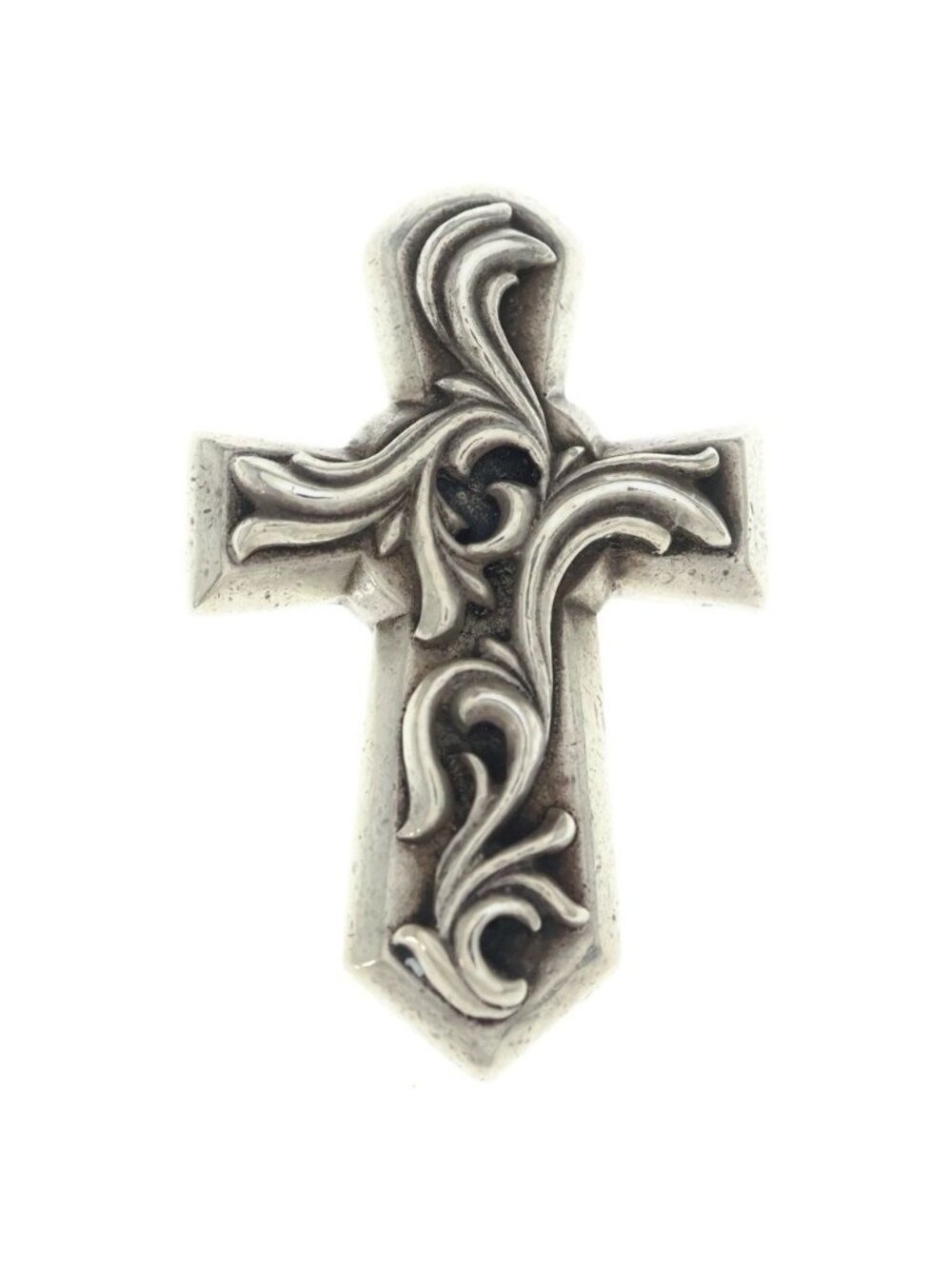 Chrome Hearts Vulcan Cross Pendant Top Silver